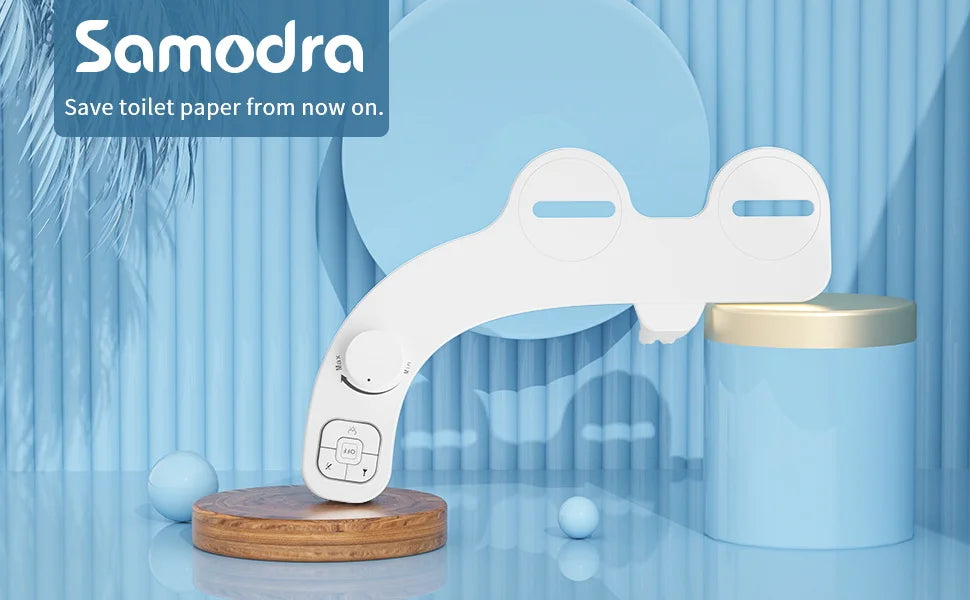 Non-Electric Home Bidet - Self Cleaning Dual Nozzle (Frontal and Rear Wash) Water Bidet Toilet Seat Attachment and Adjustable Water Pressure