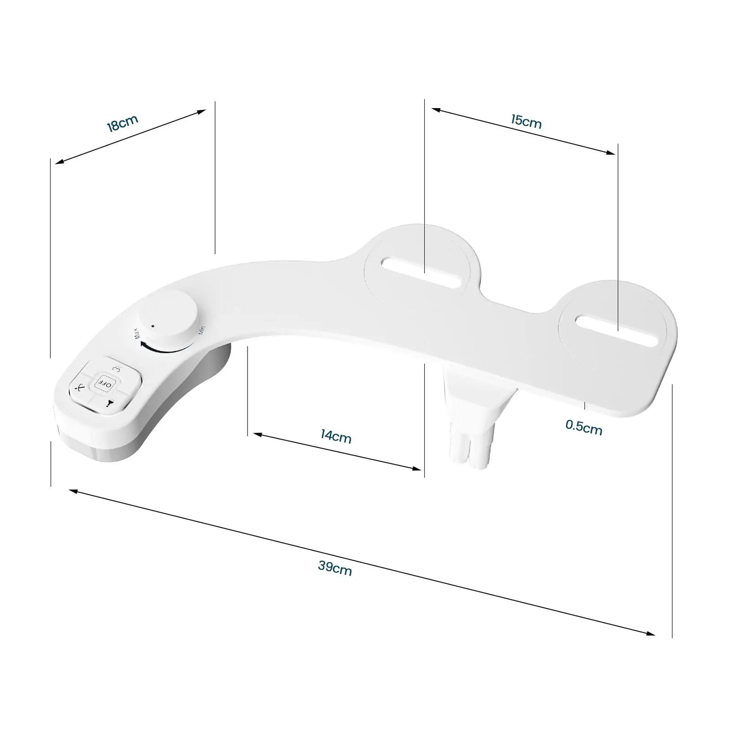 Non-Electric Home Bidet - Self Cleaning Dual Nozzle (Frontal and Rear Wash) Water Bidet Toilet Seat Attachment and Adjustable Water Pressure