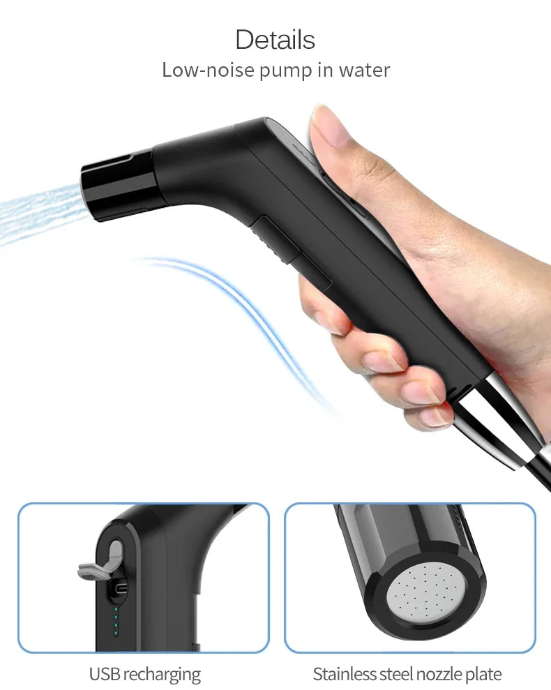 Portable Bidet, 2.3 L Electric Bidet, Travel Bidet Hand Shower for Toilet, Outdoor, Camping Bottle, Spray Bottle