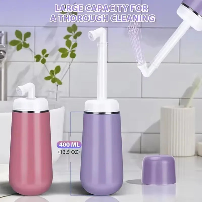 Freshydro Portable Bidet for Women, 400ml Postpartum Perineal Care Bottle, Perfect as muslim shattafa, Handheld Hygiene Sprayer for Gentle Cleaning, Hemorrhoid Relief & Travel Use