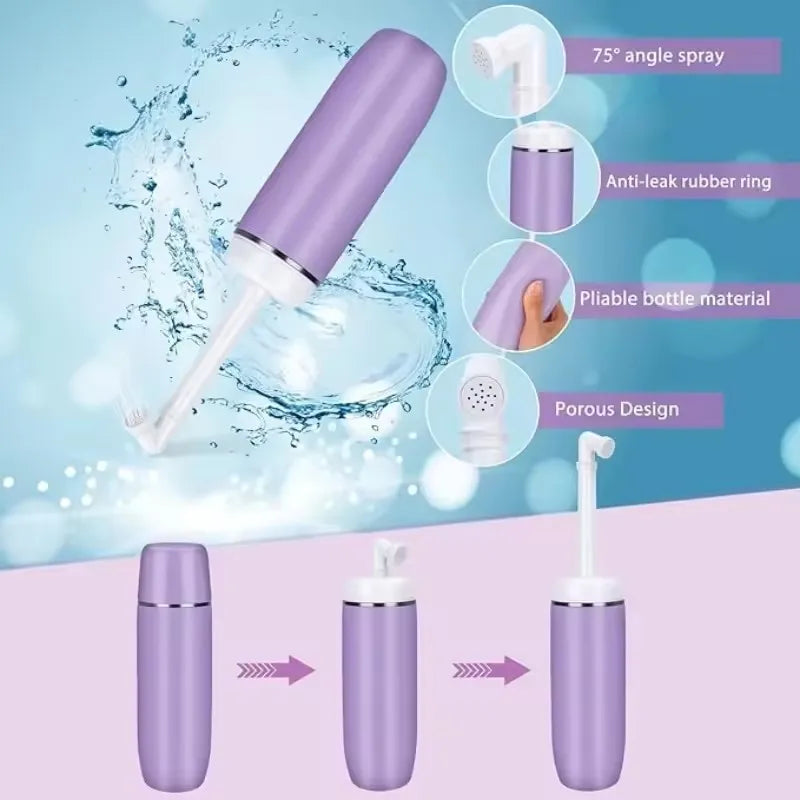 Freshydro Portable Bidet for Women, 400ml Postpartum Perineal Care Bottle, Perfect as muslim shattafa, Handheld Hygiene Sprayer for Gentle Cleaning, Hemorrhoid Relief & Travel Use