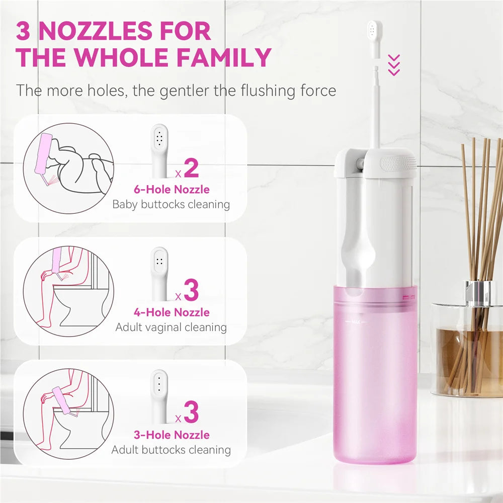 Rechargeable Portable Electric Travel Bidet for Women – Handheld Personal Hygiene Sprayer for muslims, Postpartum Recovery, Gentle Cleaning & Hemorrhoid Relief