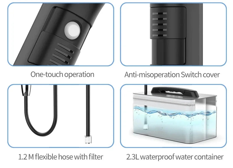 Portable Bidet, 2.3 L Electric Bidet, Travel Bidet Hand Shower for Toilet, Outdoor, Camping Bottle, Spray Bottle