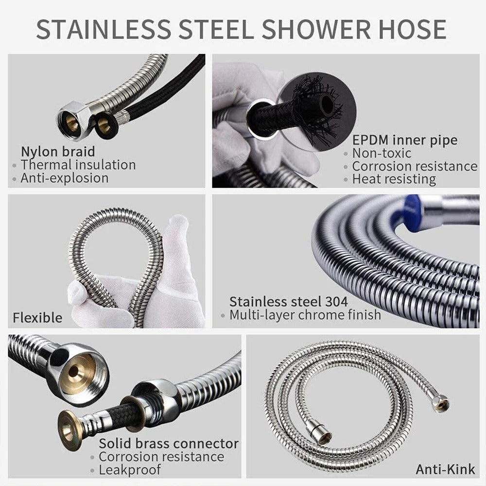 Bidet Hand Shower, FainFun Bidet Shower Set, Hand Bidet Sprayer Sprayer, Adjustable Water Pressure, Stainless Steel Hand Shower, Toilet for Personal Care/Shower/Floor Toilet Cleaning
