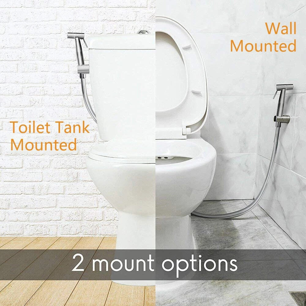 Bidet Hand Shower, FainFun Bidet Shower Set, Hand Bidet Sprayer Sprayer, Adjustable Water Pressure, Stainless Steel Hand Shower, Toilet for Personal Care/Shower/Floor Toilet Cleaning