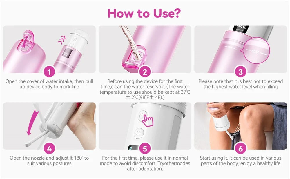 Rechargeable Portable Electric Travel Bidet for Women – Handheld Personal Hygiene Sprayer for muslims, Postpartum Recovery, Gentle Cleaning & Hemorrhoid Relief