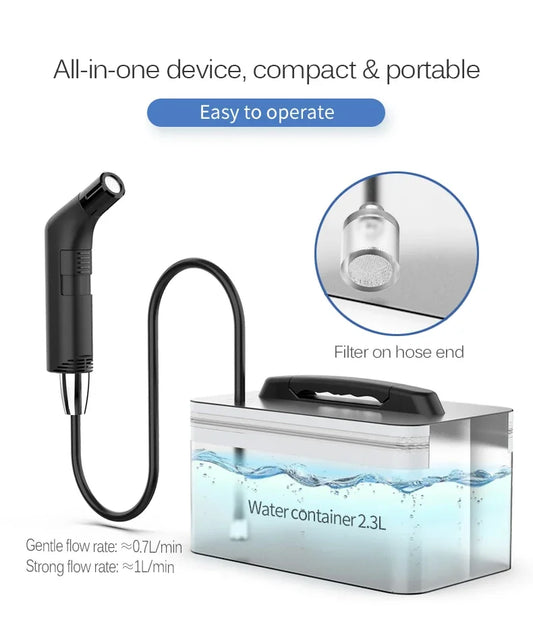 Portable Bidet, 2.3 L Electric Bidet, Travel Bidet Hand Shower for Toilet, Outdoor, Camping Bottle, Spray Bottle